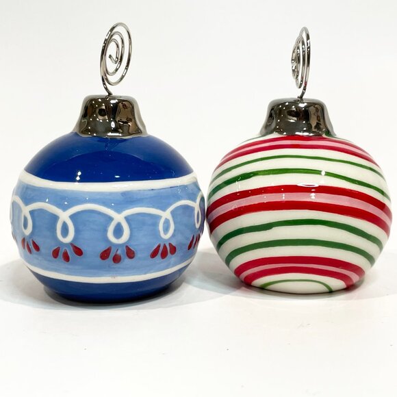 2003 Target Christmas Name Place Card Holders Ceramic Ornaments Holiday - Picture 6 of 7